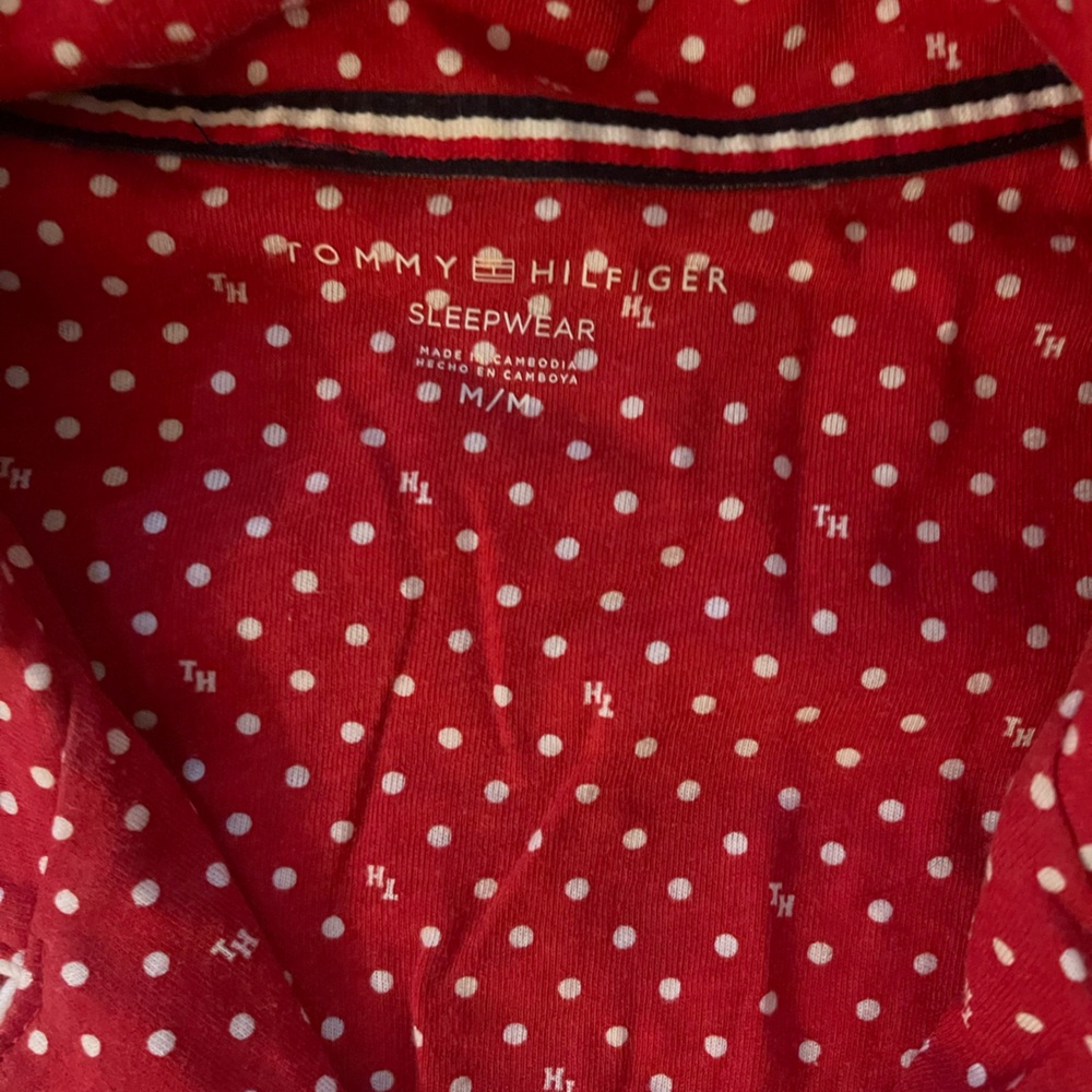 Tommy Hilfiger Red and White Polka Dot Sleepwear